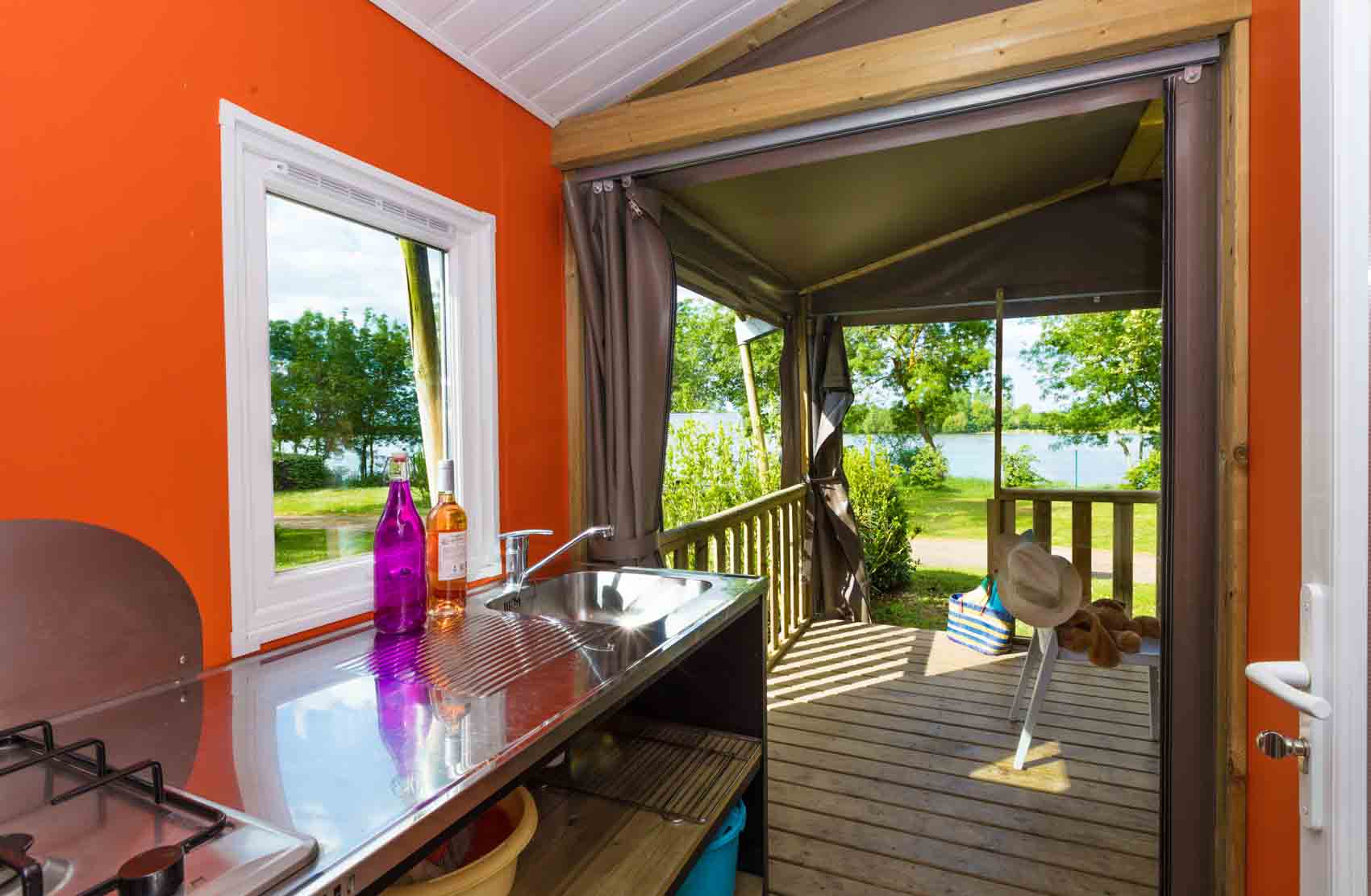 Mobildge sur le camping Isle Verte en bord de Loire